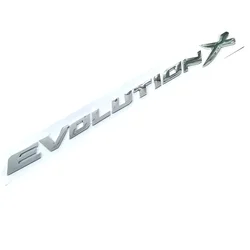 Evolution X ABS Plastic Car Emblem Badge - 3D Trunk Styling Sticker Decal (Silver)