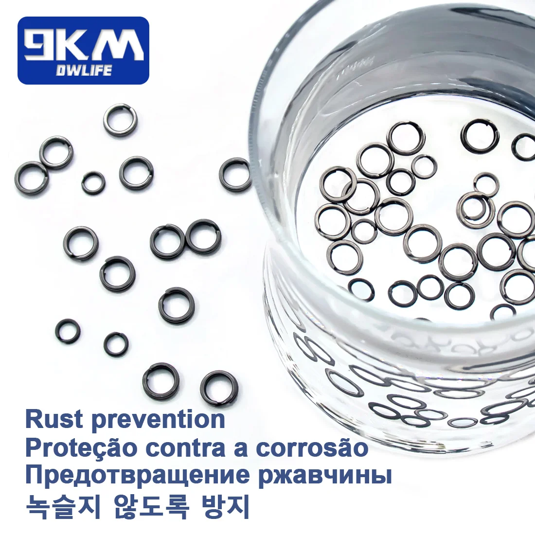 Black Fishing Split Rings 5