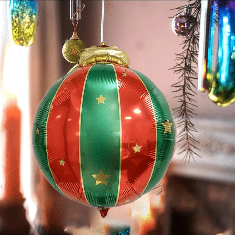 2PCS PACK 27IN Large Christmas Theme Hanging Ball Party Decoration Aluminum Film Balloon party decorations christmas decorations