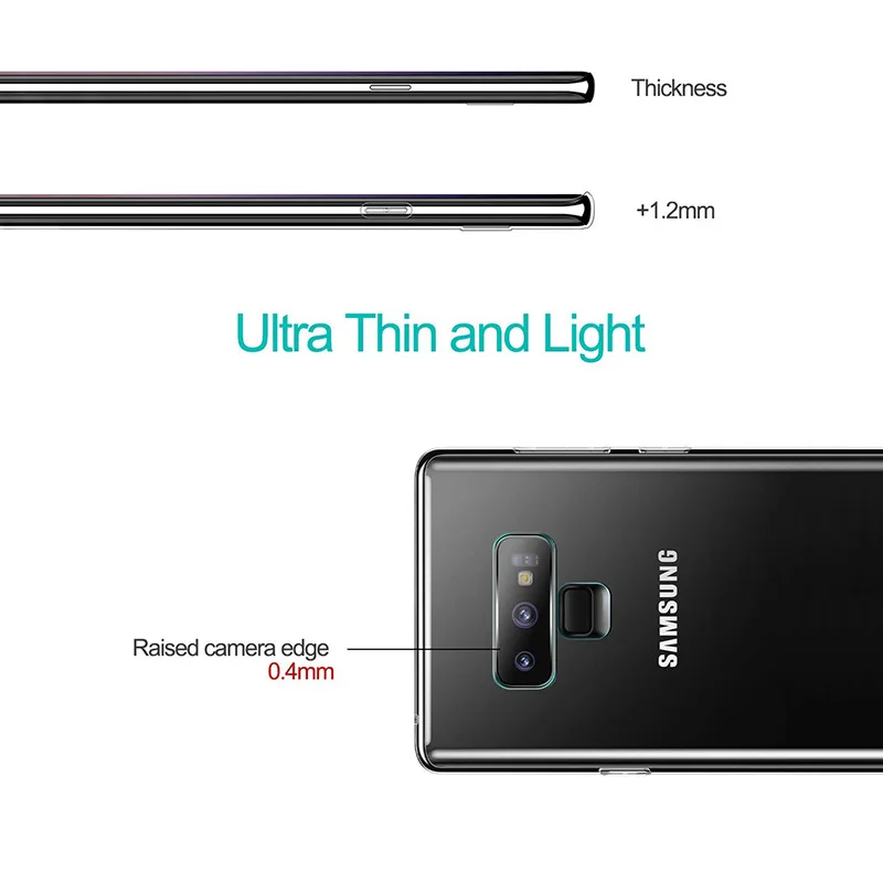 Crystal Clear Ultra Thin Slim Soft TPU Cases Covers for Samsung