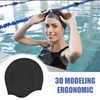 Adults High Elastic Swimming Caps Men Women Waterproof Swimming Pool Cap Protect Ears Long Hair Large Silicone Diving Swim Hat 3