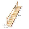 1:12 DIY Dollhouse Miniature Accessories Right Stairs Handrail Wooden Furniture Toy Children Gift Christmas Model 6