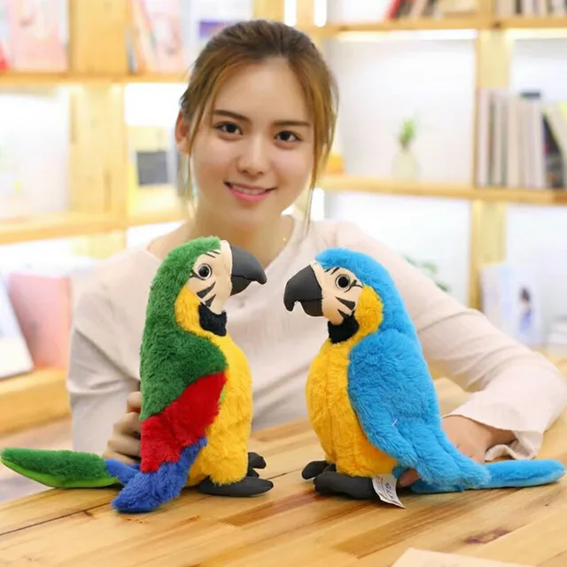 Simulation Plush Parrot Bird Push Stuffed Doll Children Toy Decoration Party Gifts 2