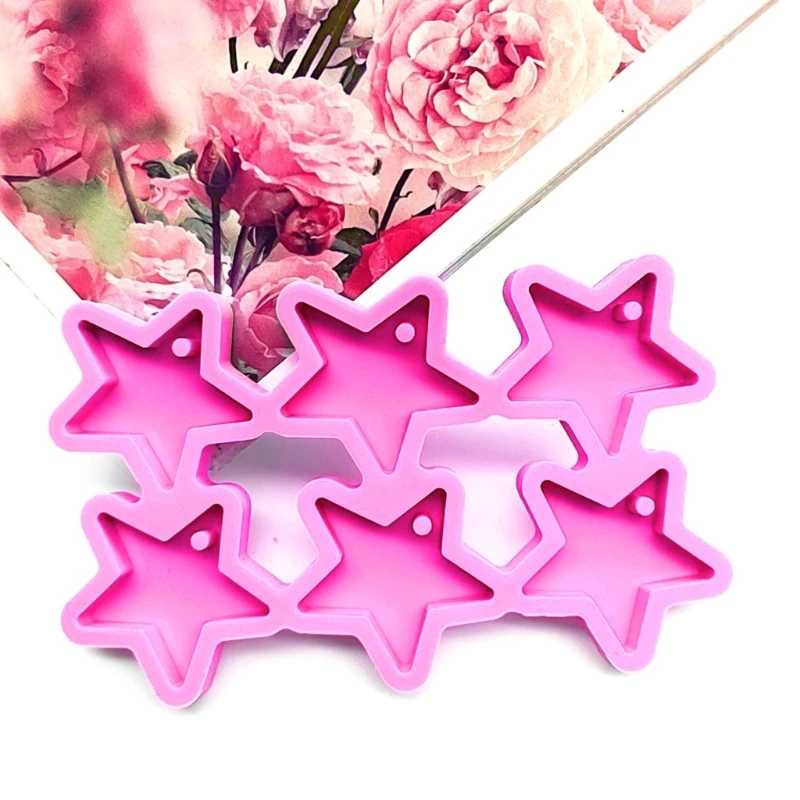 

Форма из силиконовой смолы со звездами для изготовления брелок для изготовления ювелирных изделий, форма для подвесок «сделай