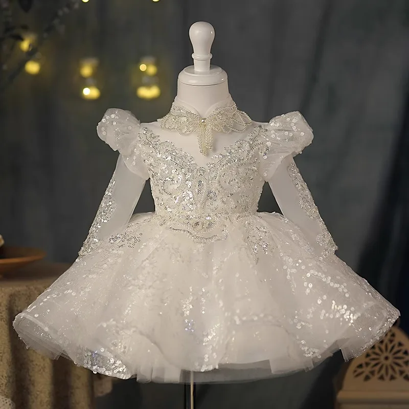 2025 luxurious Girl Party Dresses Elegant Fluffy Girl Princess Dress  Children Lush Birthday Wedding Evening Dress 1y-10y - AliExpress 1501