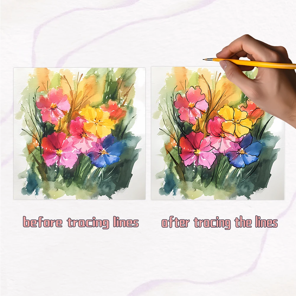 1pc, Floral Reverse Colouring Book, 30 sheets of 100gsm, Relaxing & Creative Lines ‘All You Need Is A Pen Book’ Birthday Gift 4