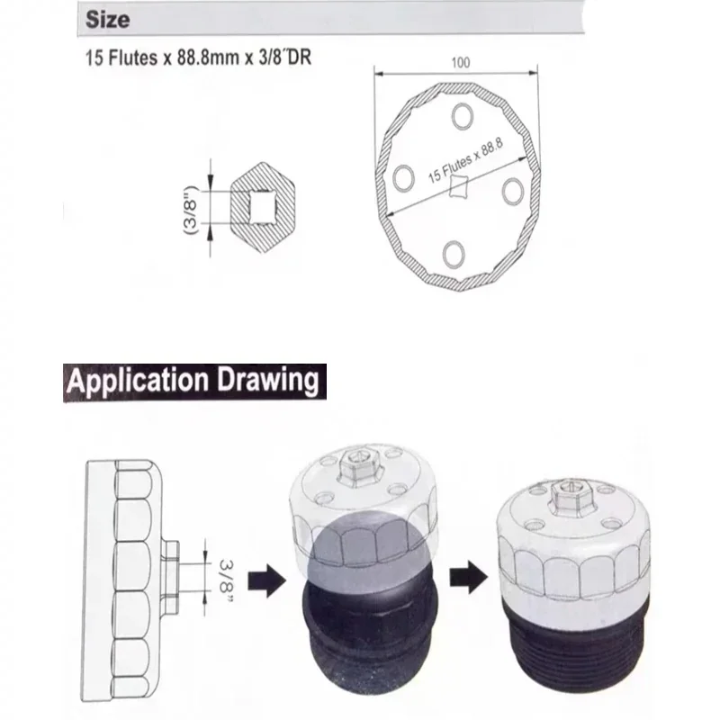 New Oil Filter Wrench 88.8-15P For Range Rover 5.0L Dsicovery 4 5 3.0L Oil Filter Remover Tool