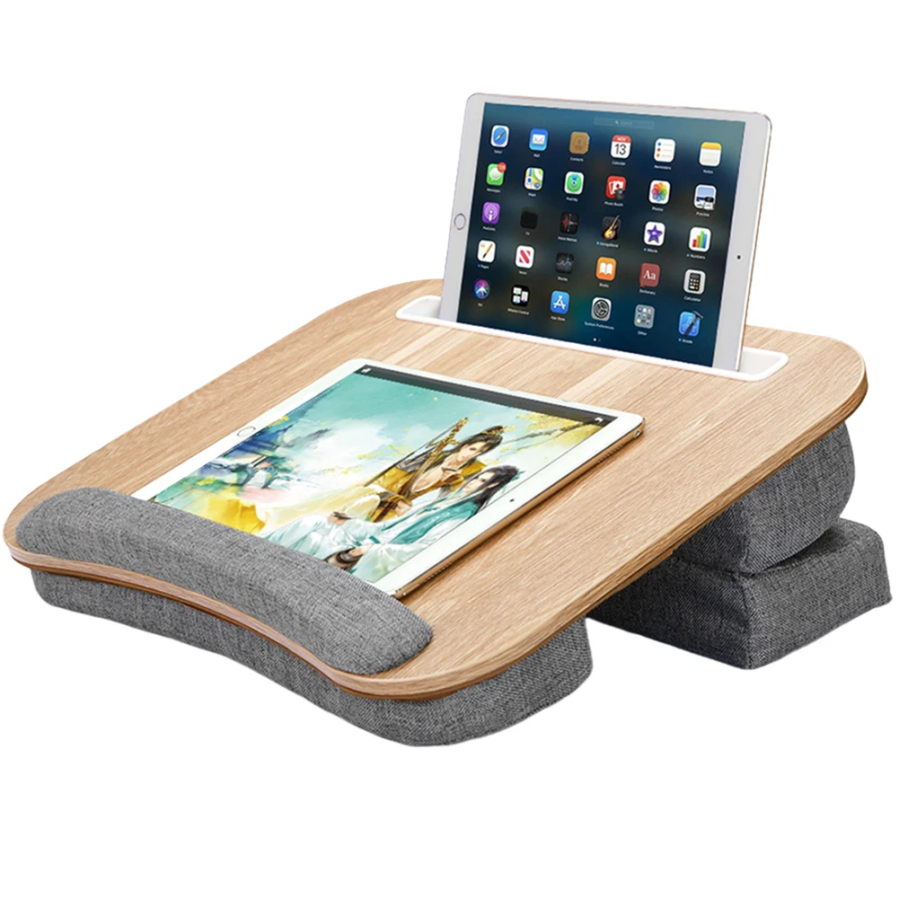 Laptop Stand with Pillow Cushion & Anti-Slip Strip Home Office Lap Desk Laptop Table Fits Up To 15.6 Inch Laptops 2
