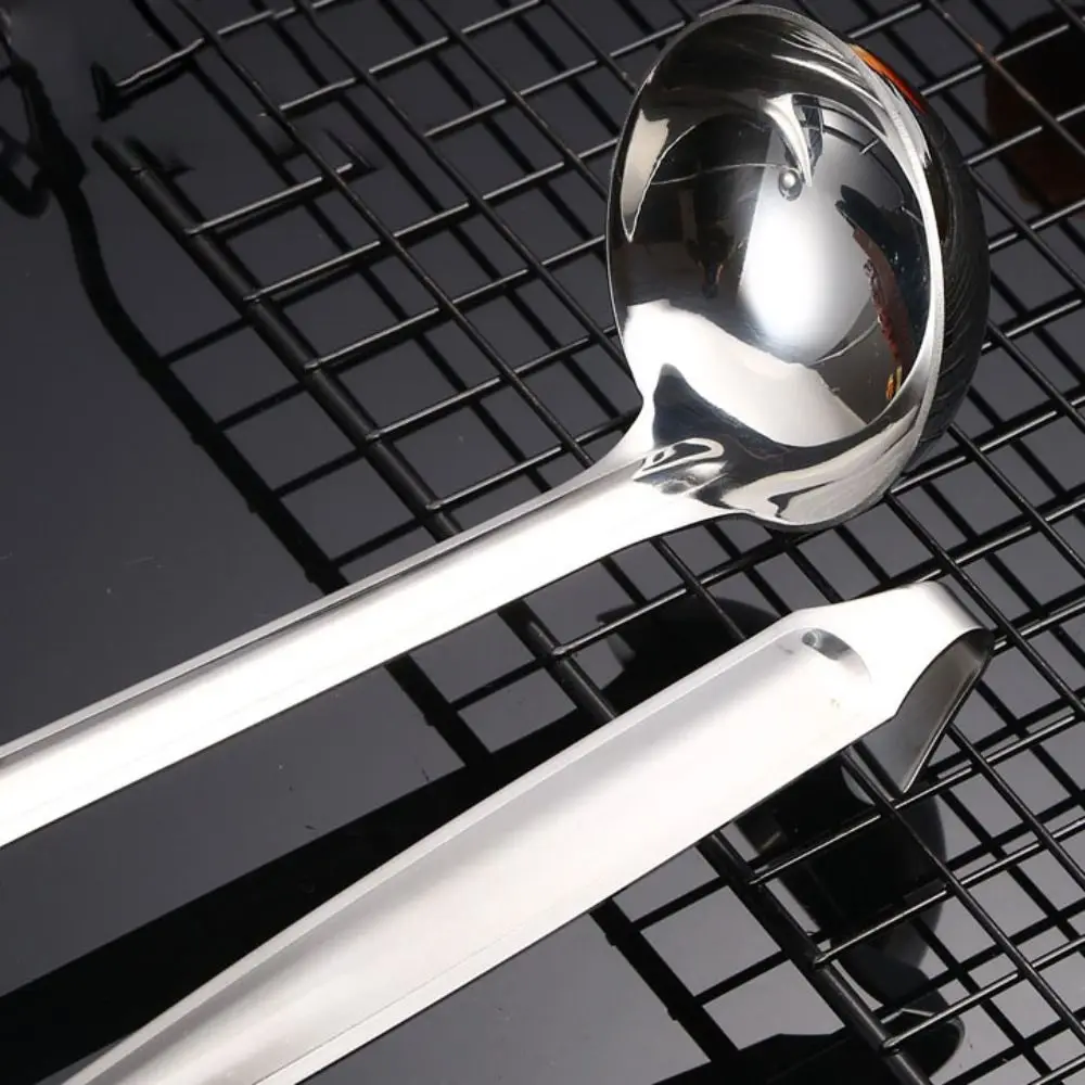 Description Picture 3 of itemKitchen Utensils Hook Long Handle Soup Ladle Rust-proof Thickened Slotted Spoon Stainless Steel Colander Wine