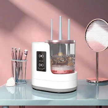 Regalo di San Valentino, un esclusivo detergente elettrico per pennelli da trucco da donna, un strumento di pulizia per pennelli da trucco e fondotinta. 1