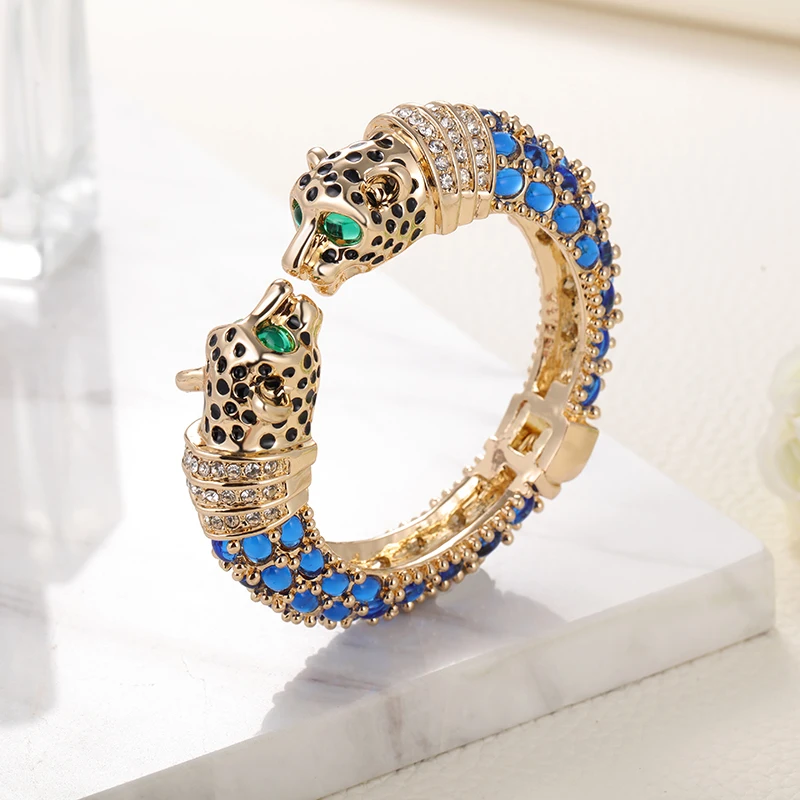GrayBirds Luxury Fashion Animal Leopard Panther Cuff Bangle Bracelet For Women Party Anniversary Mother's Day Graduation Gift 3