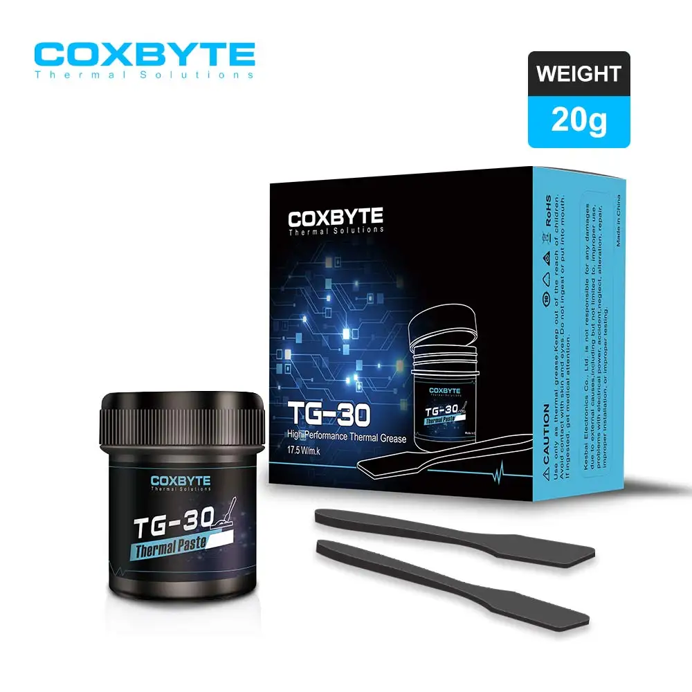 Coxbyte TG-30 17.5W/mK 고성능 액체 열전도 페이스트 10g 20g CPU GPU용 열 방출 페이스트