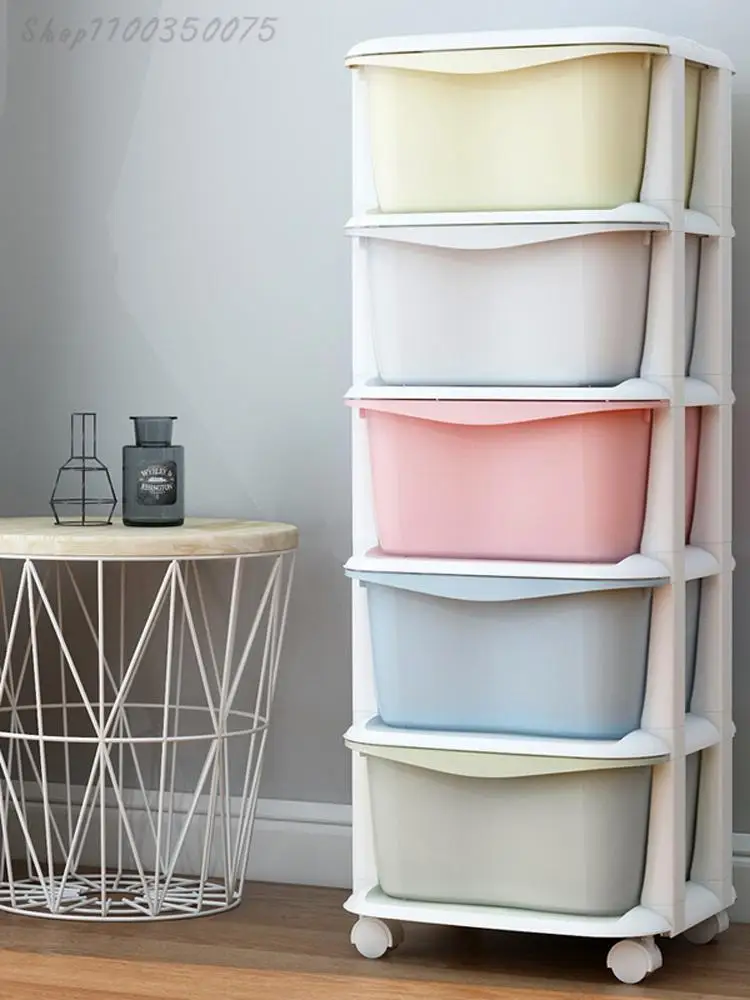 Plastic assembly multi-layer drawer type children's toy storage cabinet finishing box baby cabinet storage baby wardrobe