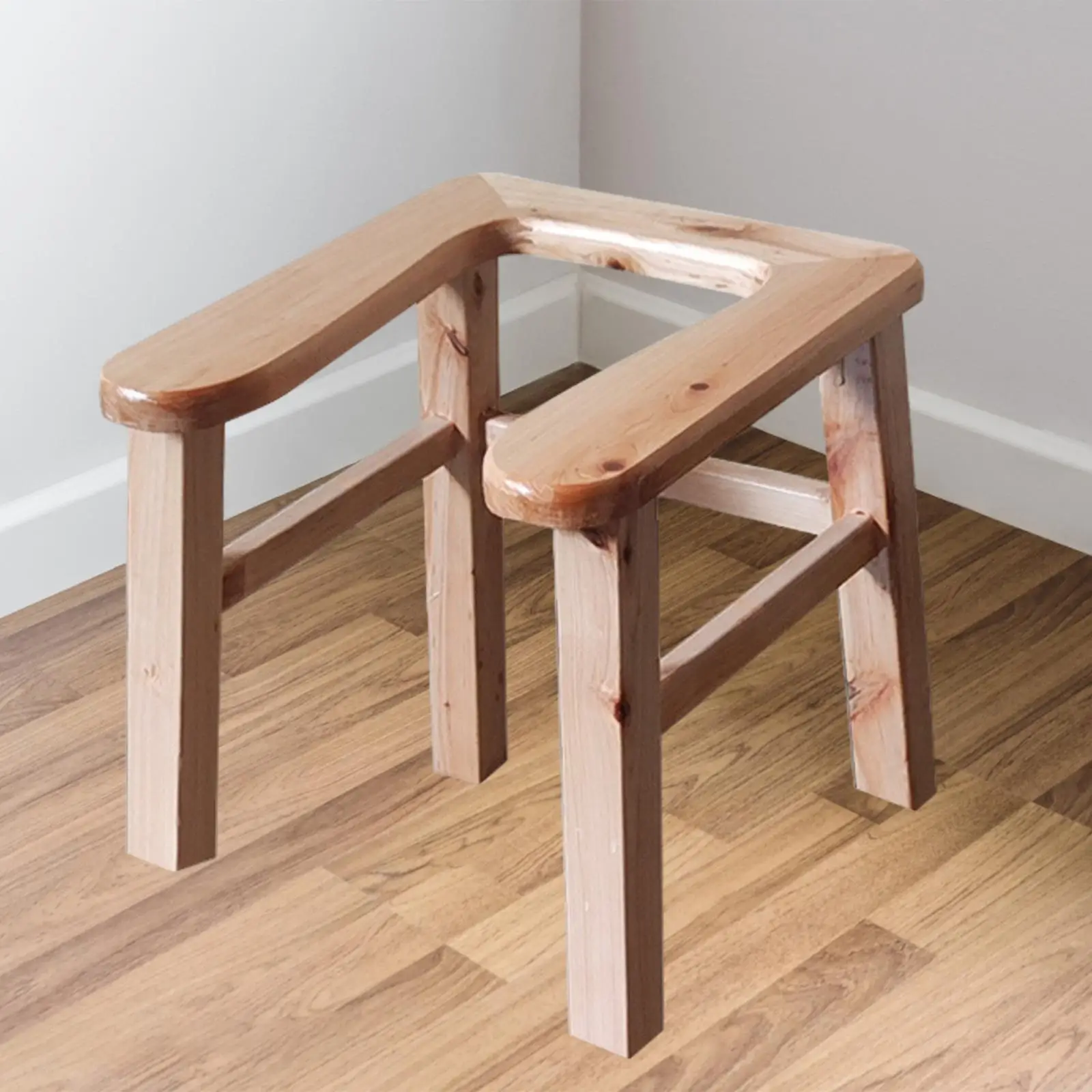 Assistance Stool Commode Chair Bathroom Multi Uses Shower Chair Wooden Squatting Toilet Stool Potty Stool for Seniors Elderly 5
