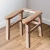 Assistance Stool Commode Chair Bathroom Multi Uses Shower Chair Wooden Squatting Toilet Stool Potty Stool for Seniors Elderly 5
