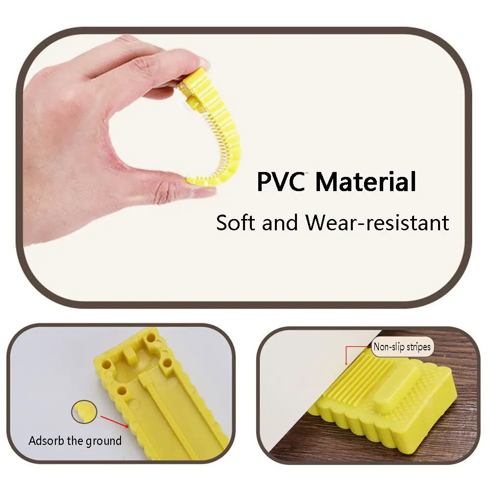 PVC Safety Anti-collision Door Stopper Home Office Room Door Rear Retainer Wedge Mute Non-slip Waterproof Durable Handle Bumpers