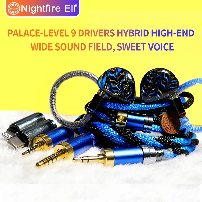 

HAKUGEI Nightfir Elf 9Drivers In-Ear Monitors Earphone Palace-level Hybrid High-end Wide-sound Sweet-voice FashionZero S12