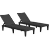 Patio Chaise Lounge Chair Set of 2 Outdoor PE Waterproof Adjustable Easy Assembly Lounge Chairs 5