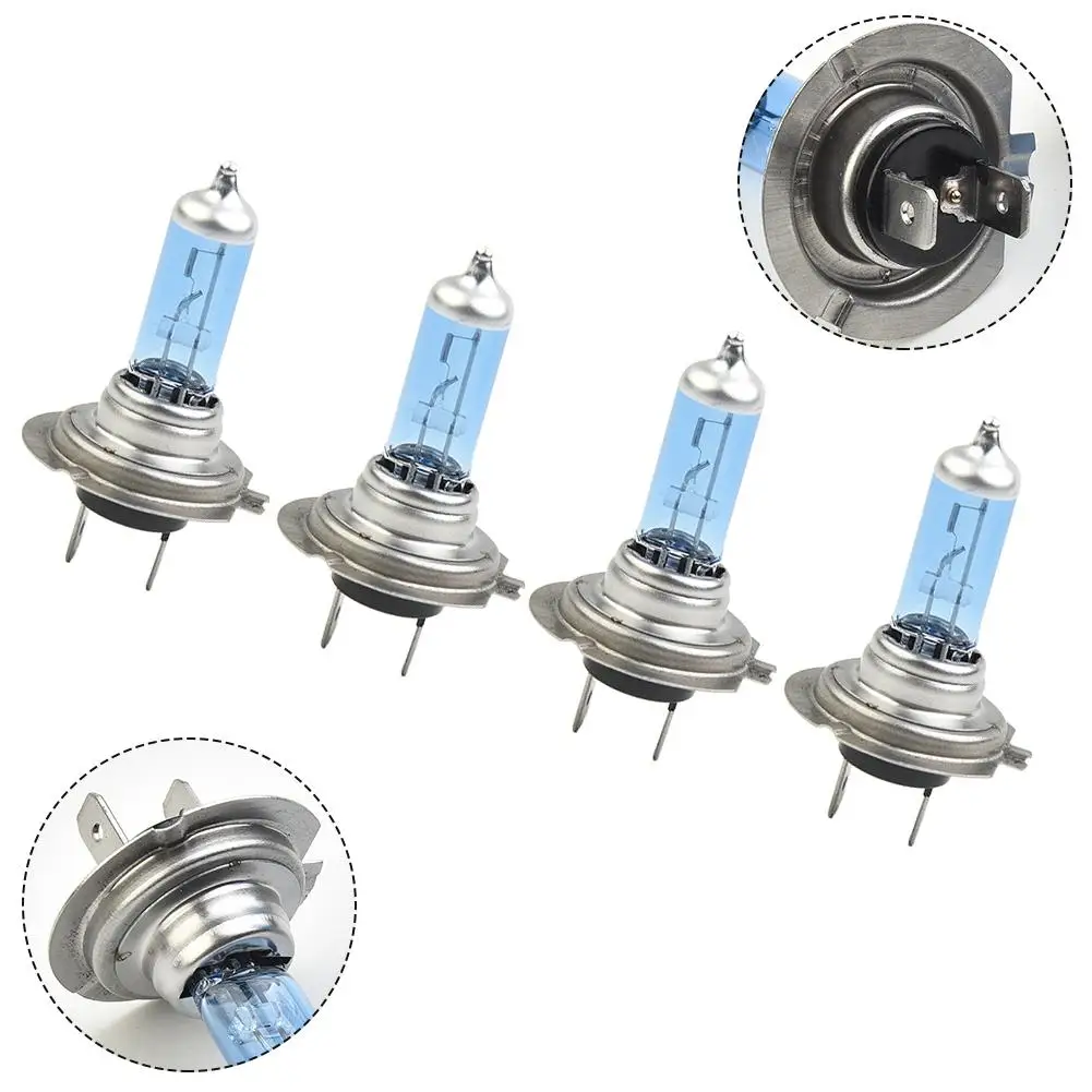 

4PCS 100W 4500K Xenon Hid Super White Effect Look Halogen H7 Headlight Lamp Light Bulb 12V Fits For Cars With H7 Bulbs Fitted