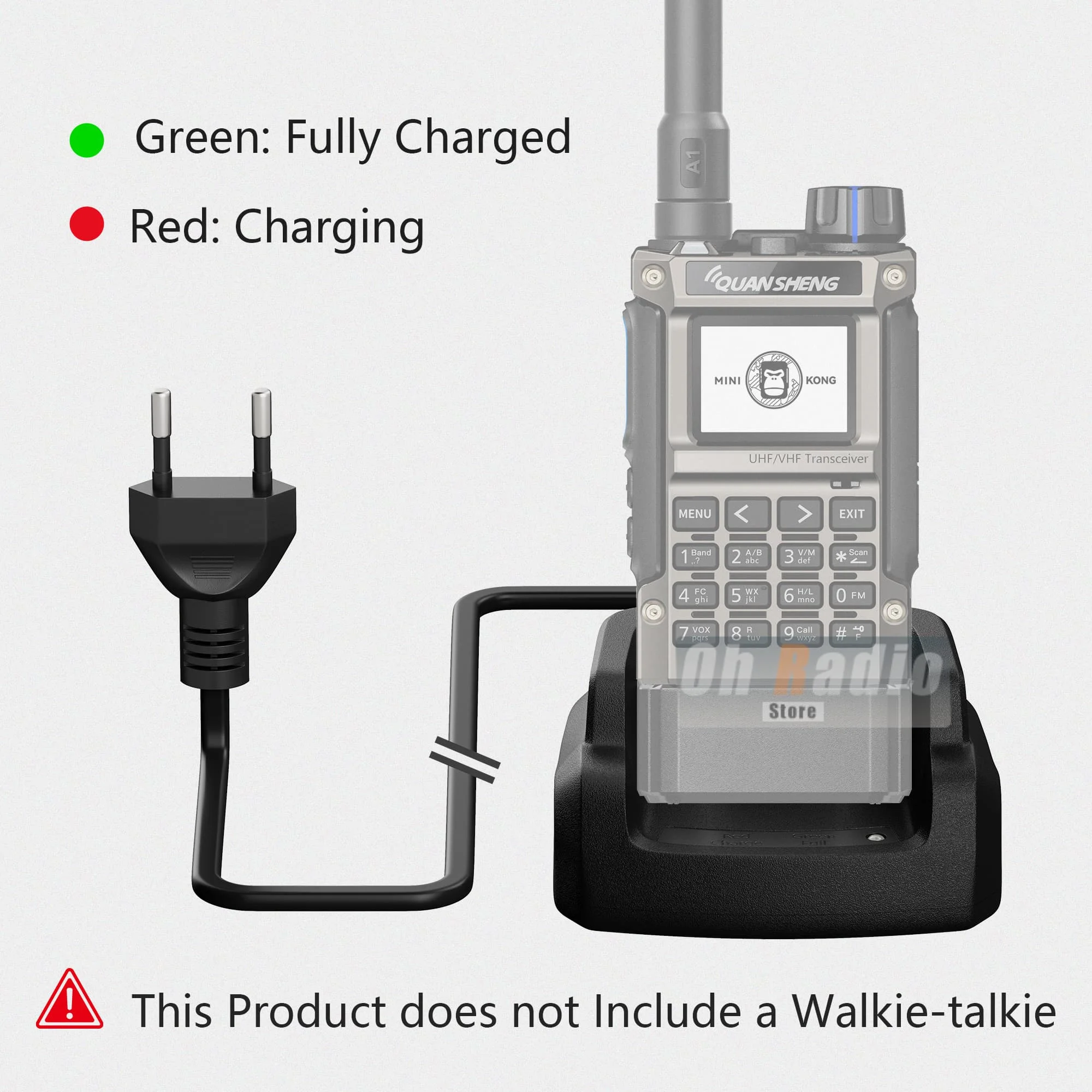 Quansheng Universal Desktop Fast Charger with Multi-Plug Options