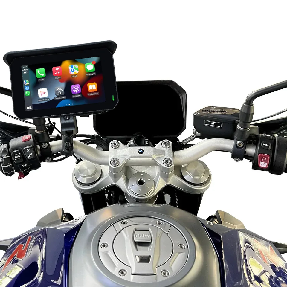 Hot sale motorcycle gps navigator 5 inch waterproof motorcycle dash cam external touch screen CarPlay