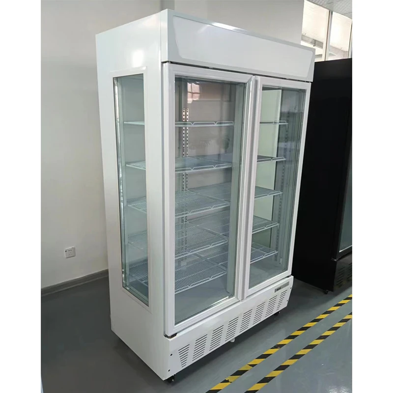 맞춤형 슈퍼마켓 상업용 3도어 냉음료 냉동고 콜라 맥주 수직형 상업용 음료 진열장 (바퀴 포함)