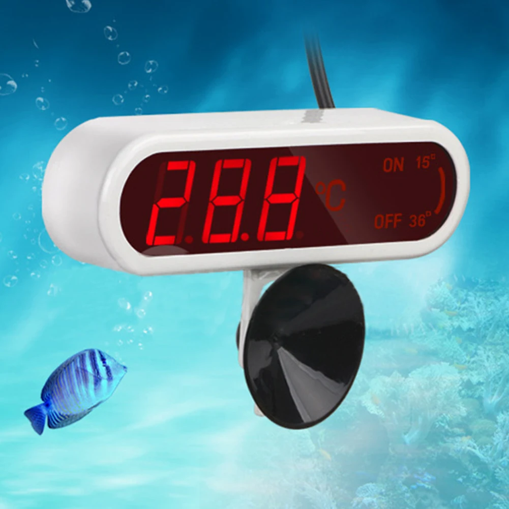 

Digital Aquarium Thermometer LED Display Fish Tank Thermometer, Aquarium Temperature Measurement For Fish Betta Turtle Aquatic