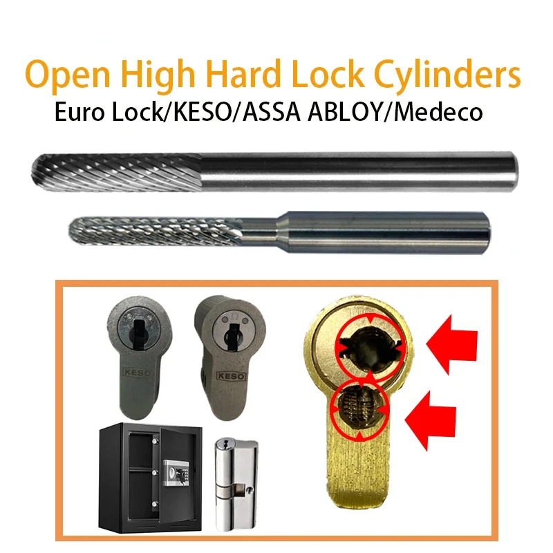 Carbide-Burr-Die-Grinder-Drill-Cutter-For-Lock-KESO-ASSA-ABLOY-Medeco ...