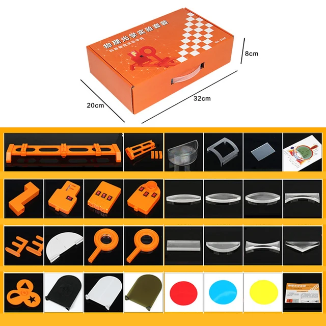 Lab Optics Experiment Kit Concave Convex Lens Imaging Tools