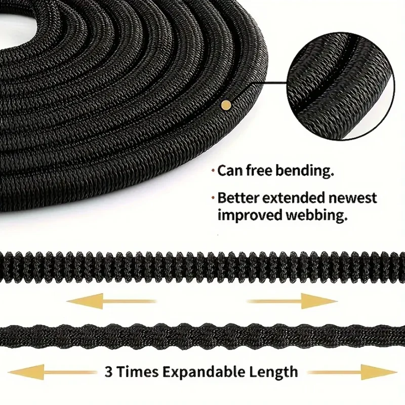 Expandable Water Hose High Pressure Expandable Water Pipe 3x Telescopic Car Washing Extension Hose Garden Irrigation Cleaning Tool