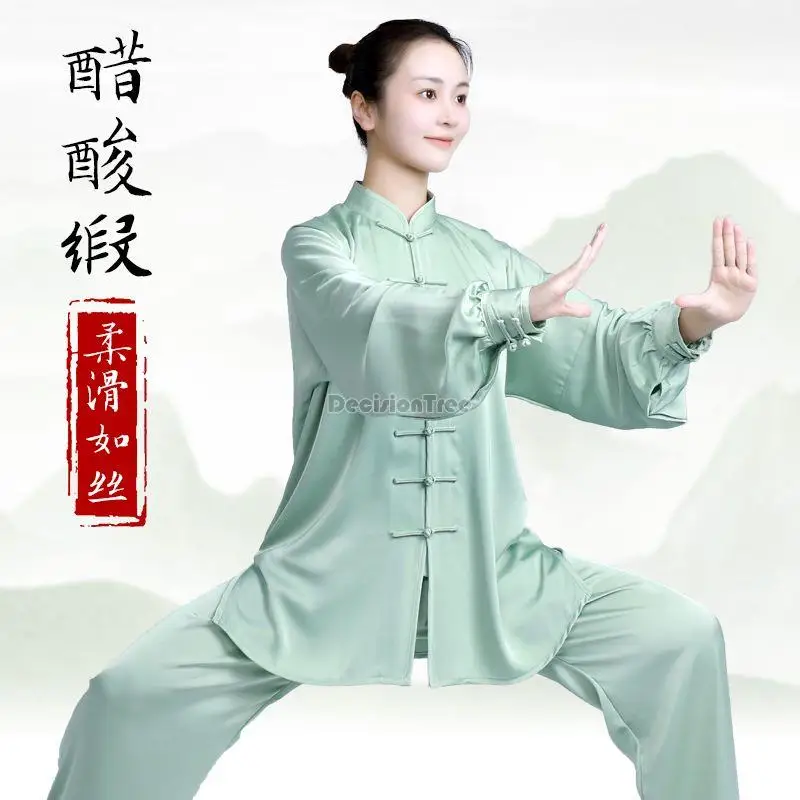 

2023 chinesetai chi suit female new competition performance tai chi training suit men women spring and summer tai chi set w51