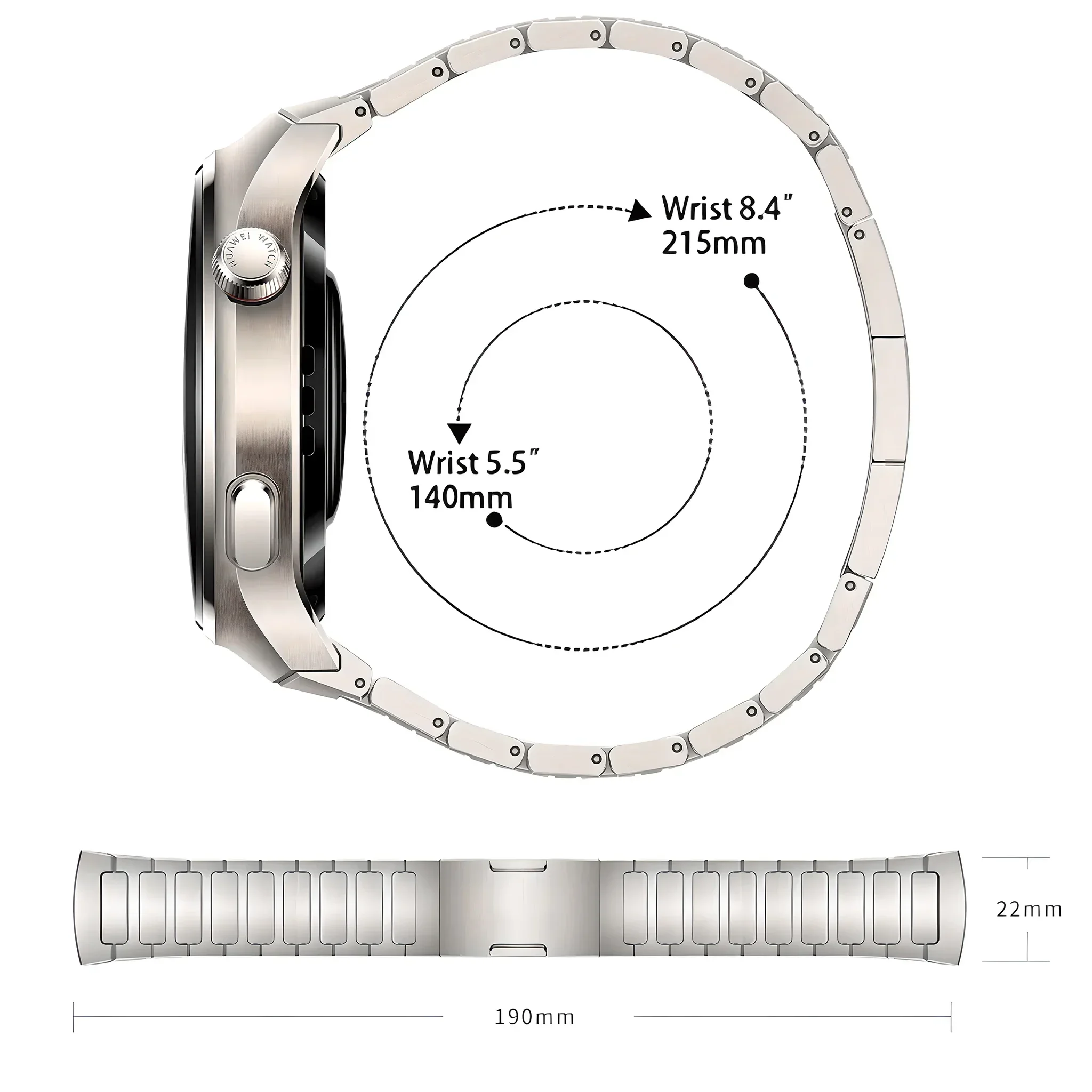 Luxury Titanium Alloy Strap for Premium Smartwatches – Enhanced Metal Bracelet Business Band