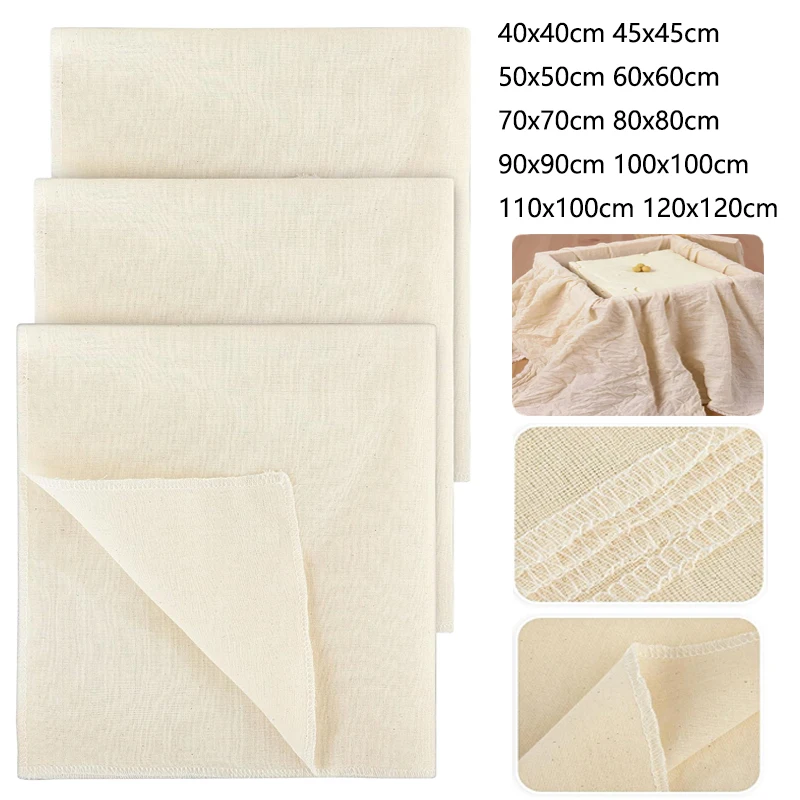 1pcs Cotton Gauze Muslin Tofu Cheese Soy Milk Wine Filter Cloth Kit DIY Soy Pressing Kitchen Gadgets Baking Ferment Pastry Tools