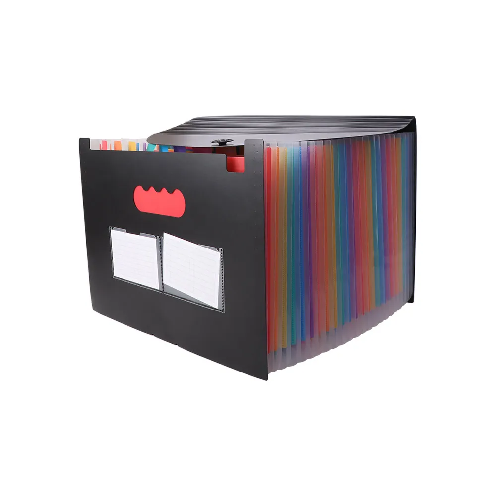 25 vakken documentenorganizer van plastic in regenboogkleuren, uitbreidbare archiefdoos met grote capaciteit, multifunctionele map voor kunstbenodigdheden en schoolspullen_voghion.com
