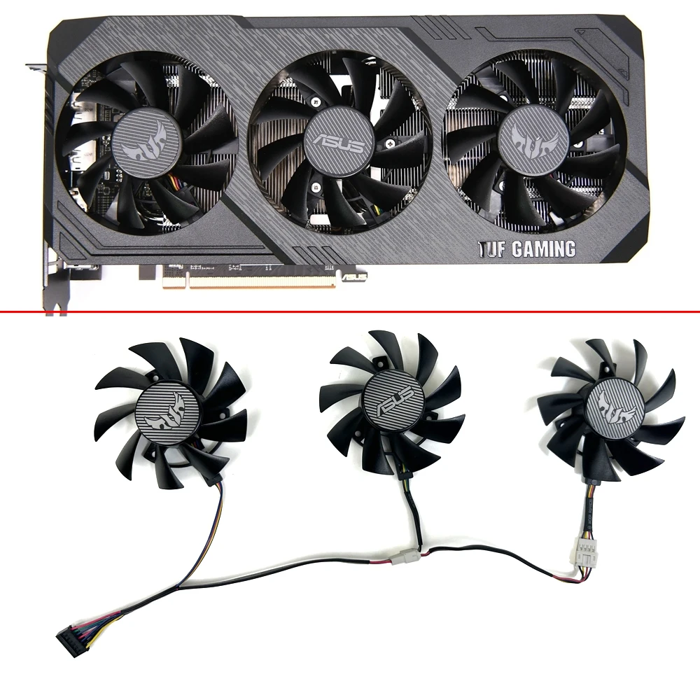 75Mm Muslimex Rx 5700 Rx 5700 Xt Gpu Cooler Per Asus Gtx 1660 Ti 1660 Super Rx 5700 Xt Tuf X3 Oc Ventola Di Raffreddamento Della Scheda Grafica