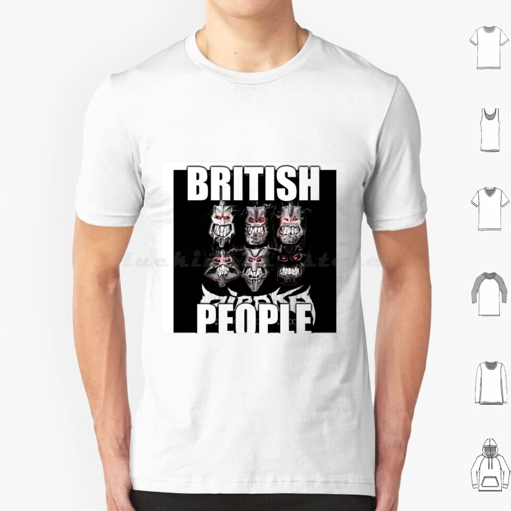 British People Bionicle Piraka T Shirt Cotone Uomo Donna Fai Da Te Stampa Bionicle Ciad British Briish Funny Meme Ironic Edgy Metal Rap