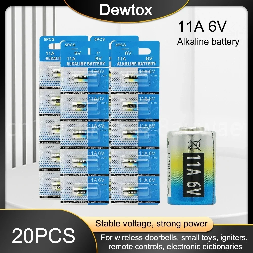20PCS 11A 6V L1016 Remote Control Anti-theft Alarm System Batteries Alkaline Battery Primary Battery