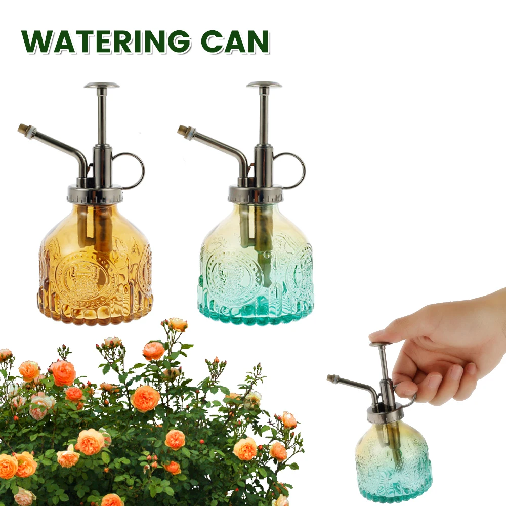 Plants Watering Can Retro Glass Plant Mister Vintage Spray Bottle Flower Sprayer Spritzer 200ML Gardening Home Sprinklers 1Pcs watering can garden tools water sprayer watering pot flower watering pot