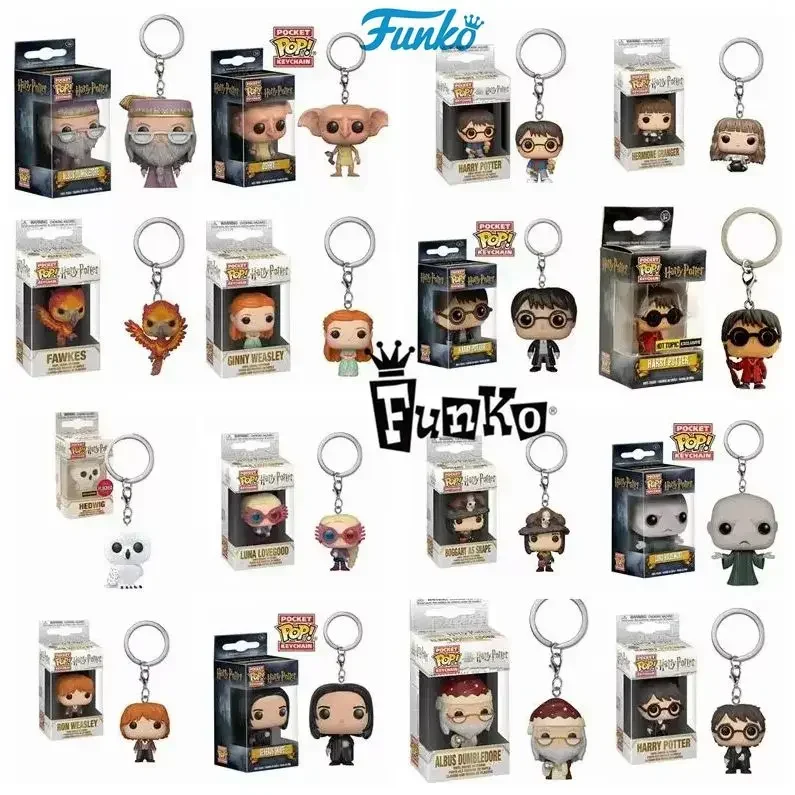 Llavero Funko POP de Hermione, Dobby, Dumbledore, Ginny, Ron, Hedwig, Boggart como Snape, Voldemort, Fawkes, Luna, llavero de bolsillo