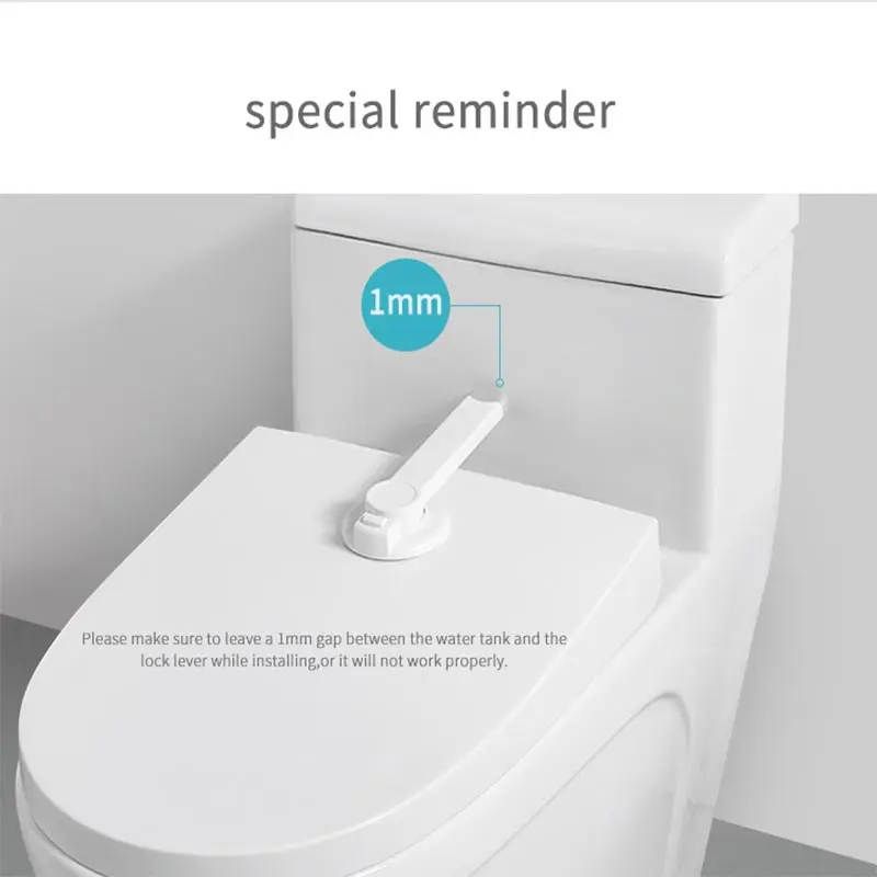 Baby Toilet Lock com adesivo de 3m, fácil instalação, sem ferramentas, apto para a maioria dos banheiros padrão, produtos seguros para crianças e animais