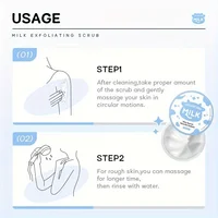 7PCS Milk Skin Care Set Moisturizing Hydration Body Beauty Facial Cleanser Body Scrub Hand Wax Eye Cream Sunscreen Storage Bag 4