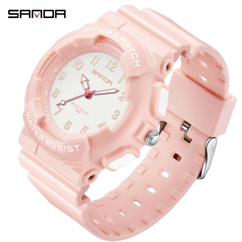 2023 New Watch Youth Student Fresh Electronic Watch Digital Fashion Versatile Waterproof Female Student Watch Sanda 6094