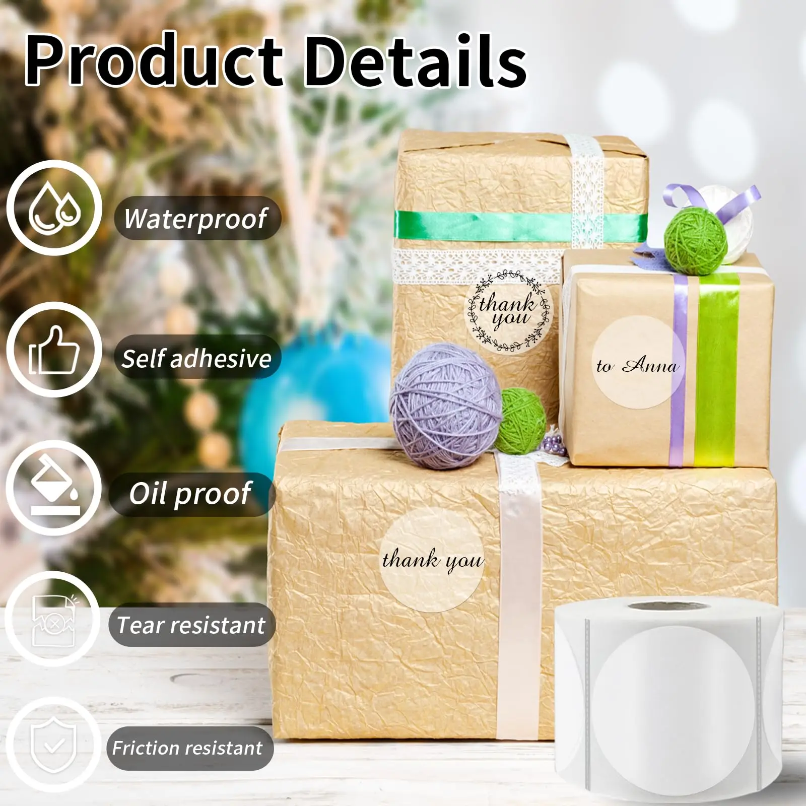 [Thermal Labels] 2 inch Multi-Purpose Self-Adhesive Round Thermal Labels | Compatible with Desktop Printers