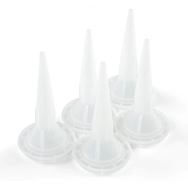10Pcs Caulking Nozzle Universal Plastic Glue Gun Head Caulking Nozzle Tip Mouth Structural Glue Nozzles Construction Tool Parts