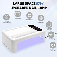 UV LED Lamp for Press On Nail Dryer Fast Dry 87 LEDs Nail Drying Lamp With Hand Pillow for Curing All Gel Nail Polish Manicure 2