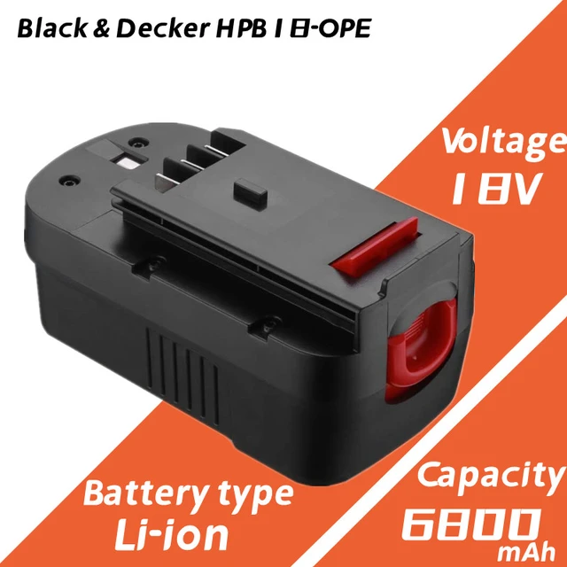 NEW HPB 18V 6000MAH Rechargeable Tools Battery For Black&Decker Hpb18 Fs180  A1718 A18NH BD18PSK EPC18 HP188F2B KC1800Sk Fs1800CS - AliExpress