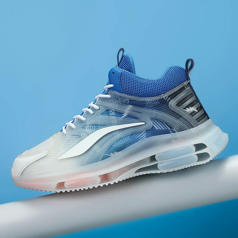 Spring and Summer Men's Fashionable Street Style Walking Shoes, Suitable for Outdoor Activities in All Seasons, Comfortable Non-Slip Lace-Up Sports Shoes for Men