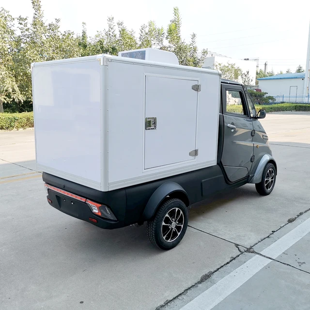 High Quality EEC CE Approved Electric Mini Electric Van Mail Delivery Van with Enclosed Reefer Cargo