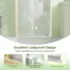Frameless 32" W x 72" H Bifold Hinged Glass Shower Door Brushed Gold Left Installation Waterproof Seal Easy Entry and Exit 4
