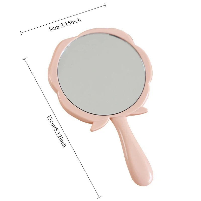 휴대용 여성용 장미 화장 거울 손 주머니 접이식 화장 거울 작은 다양한 모양의 뷰티 거울